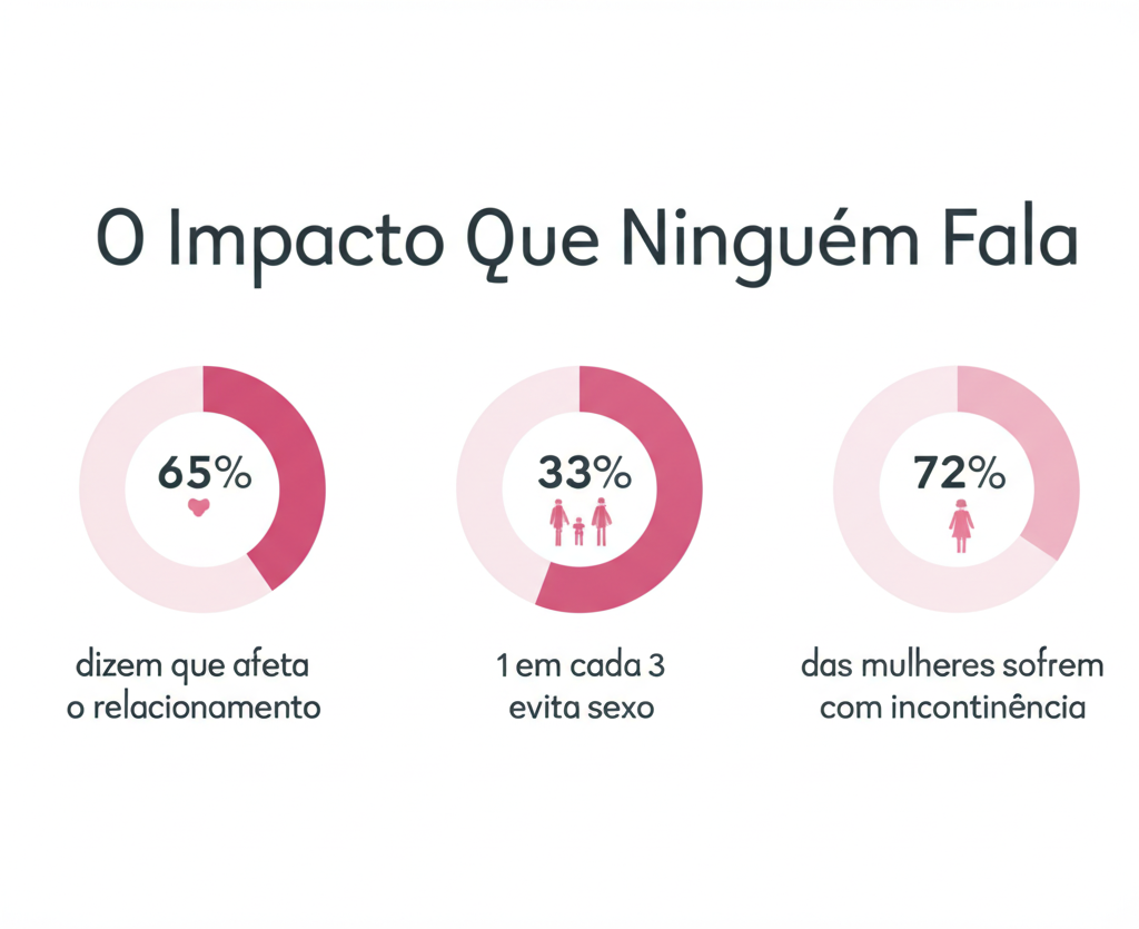 65% dizem que afeta o relacionamento — 1 em 3 evita sexo
